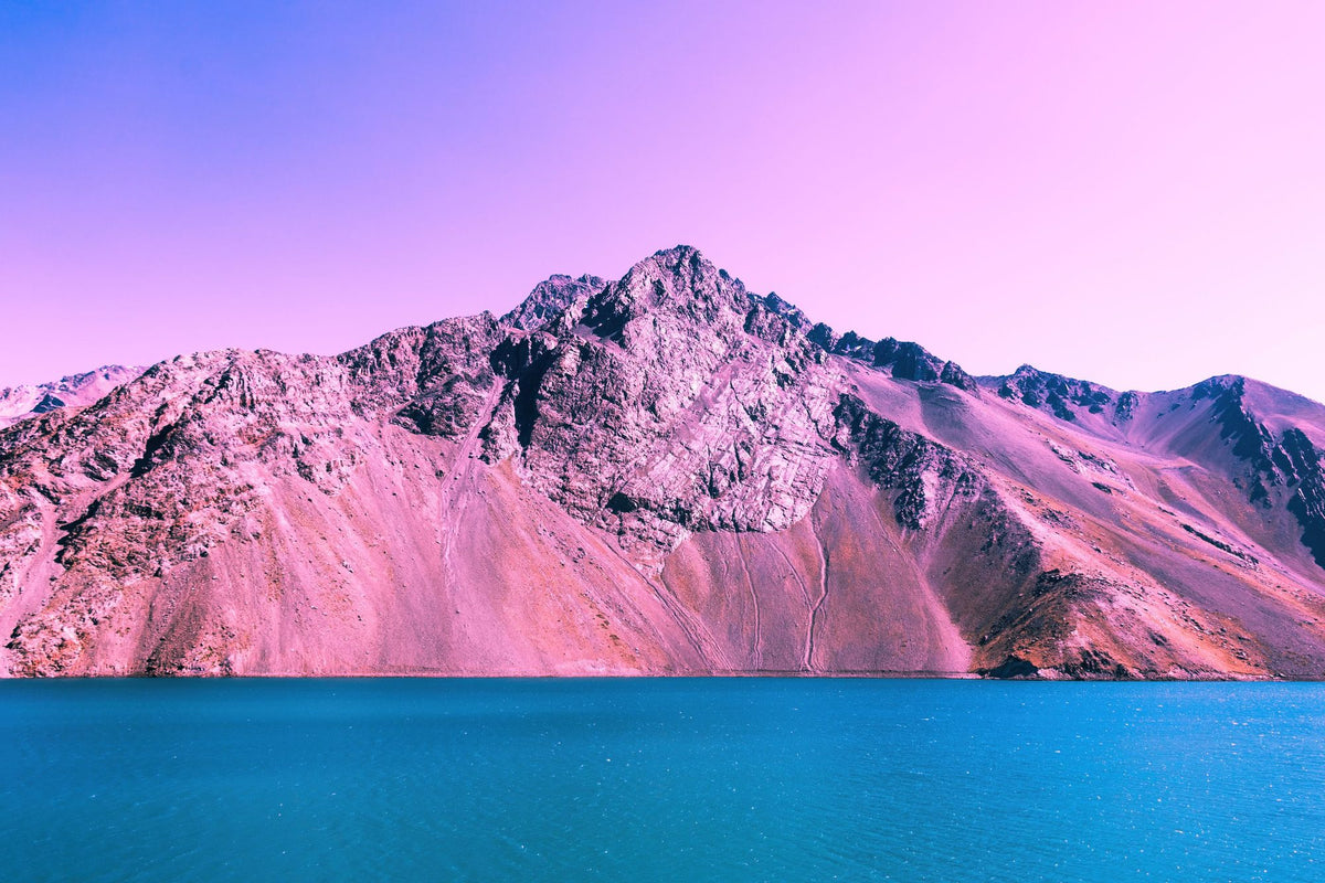 Pink Mountain Mural Wallpaper - pure wallpaper artwork