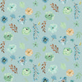 Flutterby Flowers Sky Blue Mural Wallpaper - pure wallpaper artwork