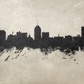 Fresno California Skyline Concrete Mural Wallpaper - pure wallpaper artwork