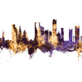 Riyadh Saudi Arabia Skyline Purple & Gold Mural Wallpaper - pure wallpaper artwork