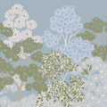 Overleaf Woodland, French Blue Mural Wallpaper - pure wallpaper artwork