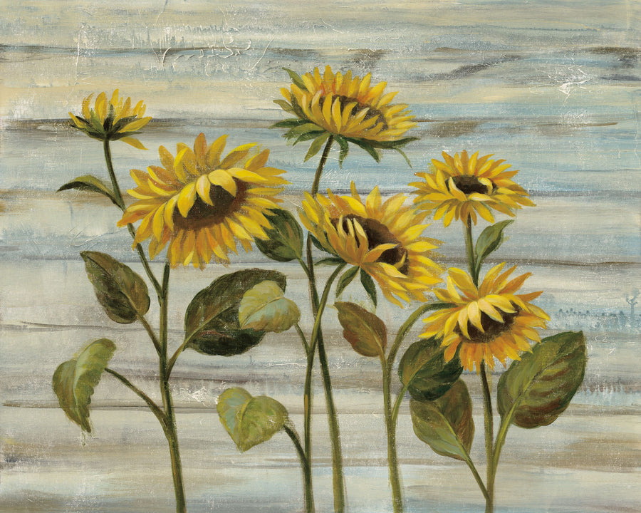 Cottage Sunflowers Mural Wallpaper