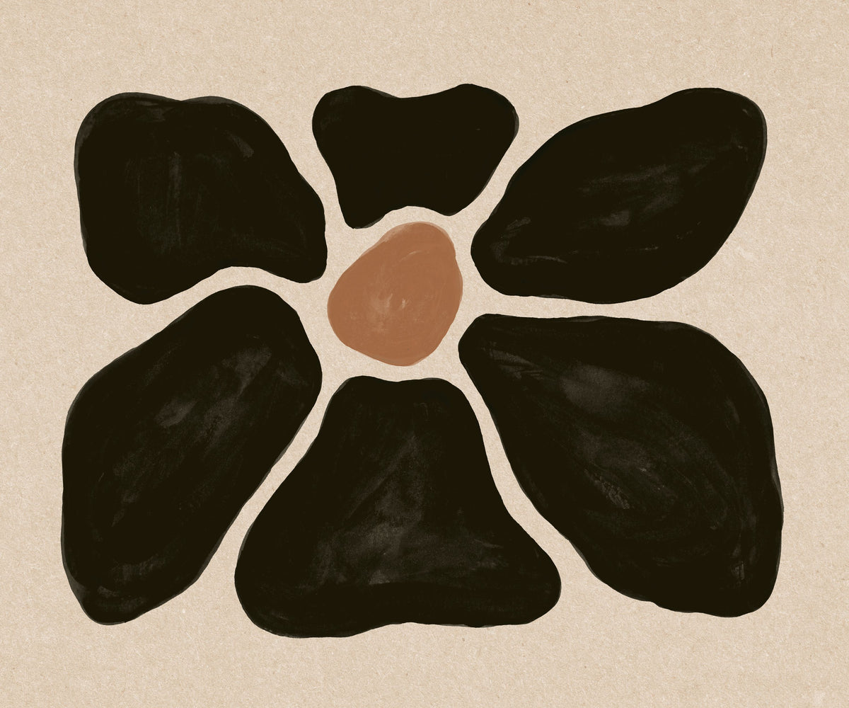 Mod Floral I Mural Wallpaper - pure wallpaper artwork