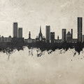 Salford England Skyline Concrete Mural Wallpaper - pure wallpaper artwork