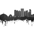 Tacoma Washington Skyline Black & White Mural Wallpaper - pure wallpaper artwork