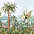 Mischievous Jungle Friends Mural Wallpaper - pure wallpaper artwork