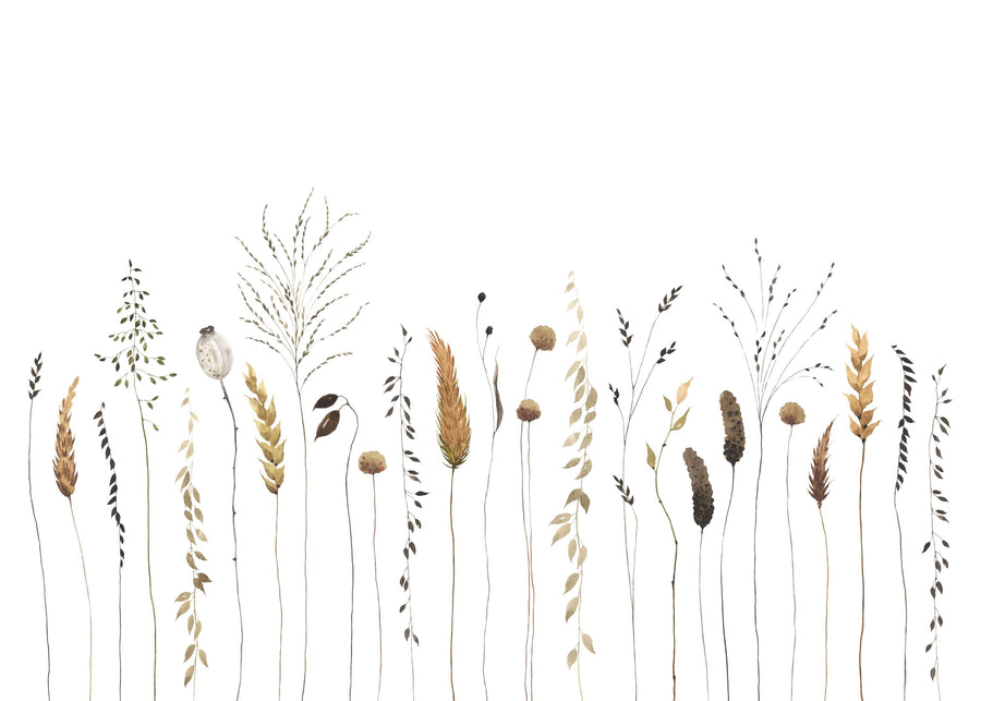Straw Field Mural Wallpaper