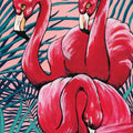 Tropical Paradise Flamingos Mural Wallpaper - pure wallpaper artwork