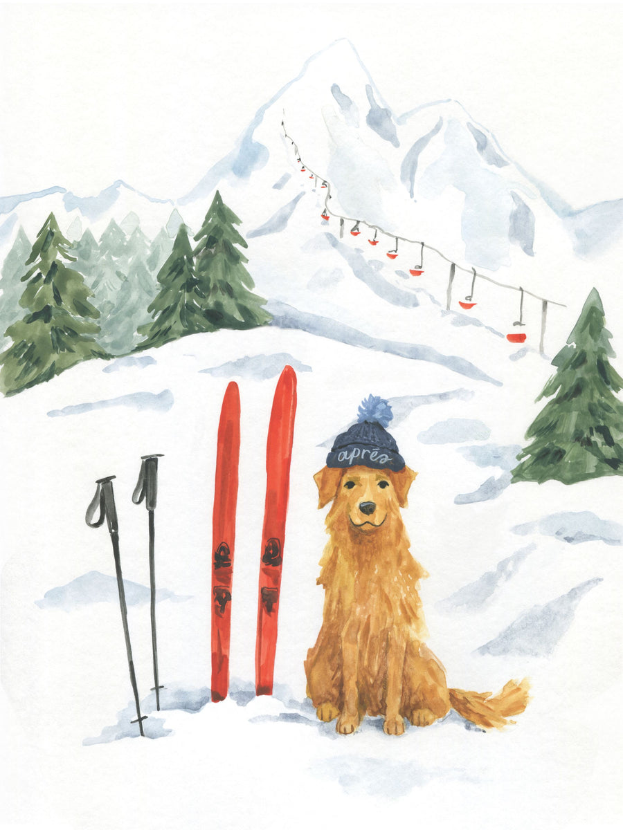 Apres Ski Dogs I Mural Wallpaper