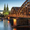 Hohenzollern Bridge At Night Mural Wallpaper - pure wallpaper artwork