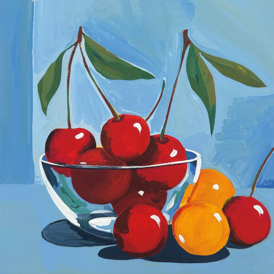 Bowl of Cherries Mural Wallpaper