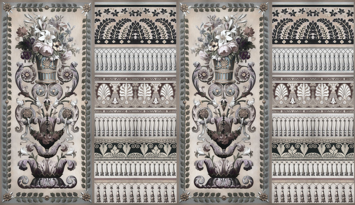 Flower Mountain, Muted Mural Wallpaper - pure wallpaper artwork