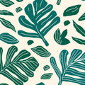 Monstera Cuttings, Green Mural Wallpaper - pure wallpaper artwork