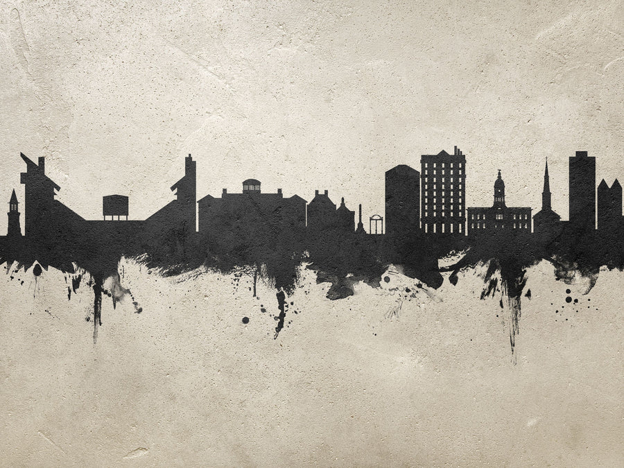 Athens Georgia Skyline Concrete Mural Wallpaper