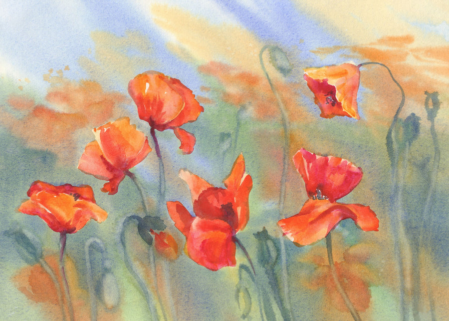 Poppy Reverie Mural Wallpaper