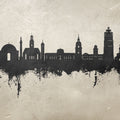 Darmstadt Skyline Concrete Mural Wallpaper - pure wallpaper artwork