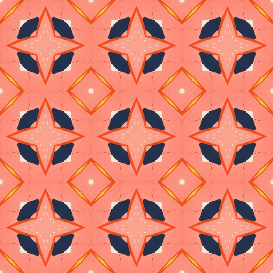 Kaleidoscope Coral Mural Wallpaper