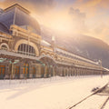 Winter Railway Terminal Mural Wallpaper - pure wallpaper artwork