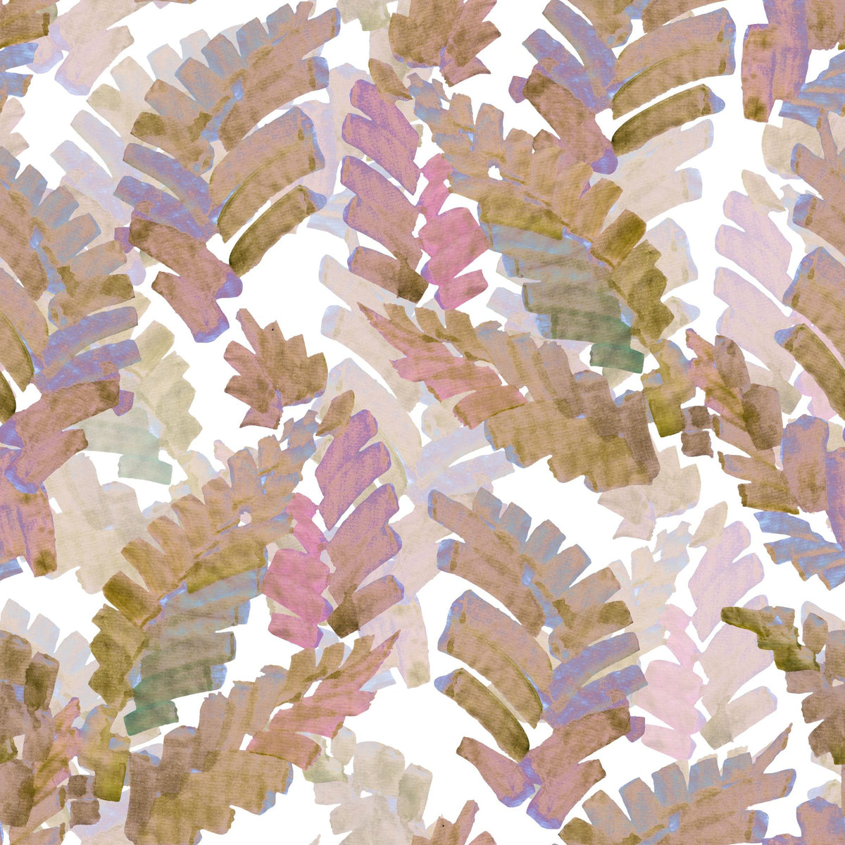 Painted Foliage Mural Wallpaper - pure wallpaper artwork