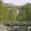 Mountain Bridge Crossing Mural Wallpaper - pure wallpaper artwork