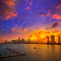 Miami Sunset Mural Wallpaper - pure wallpaper artwork