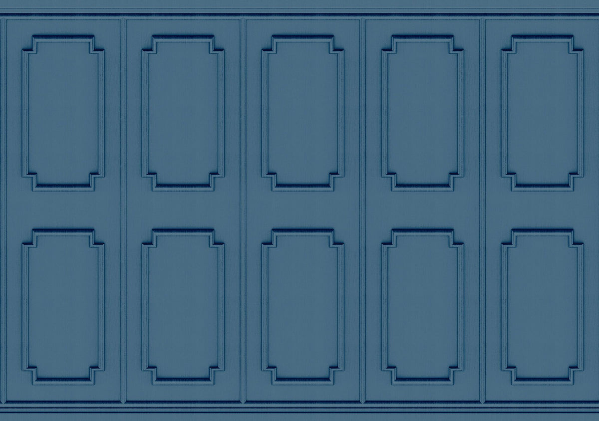Faux Wall Panel Moulding, Sky Blue Mural Wallpaper - pure wallpaper artwork