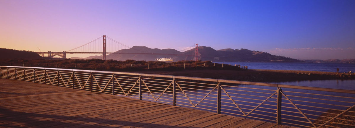 Bridge Pathway Sunset Mural Wallpaper - pure wallpaper artwork