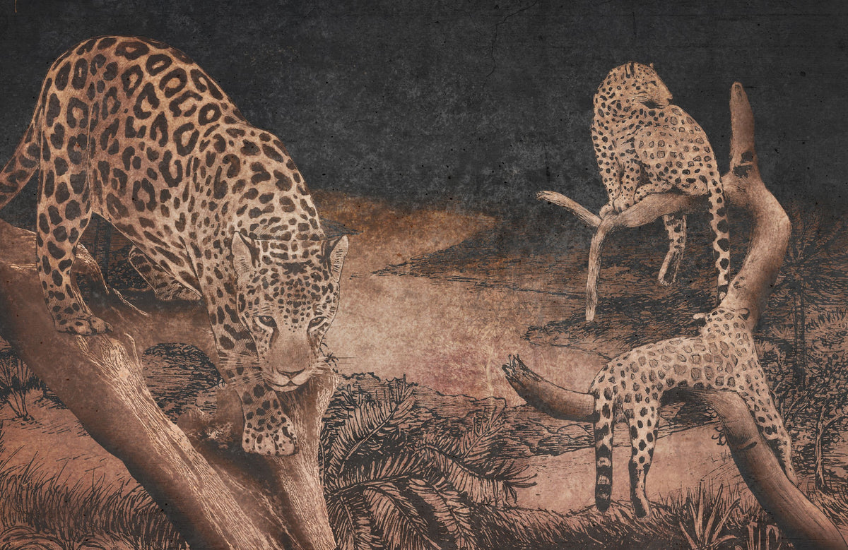 Brazilian Leopards Mural Wallpaper - pure wallpaper artwork
