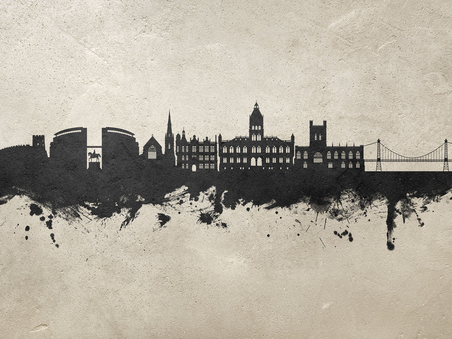 Chester England Skyline Concrete Mural Wallpaper