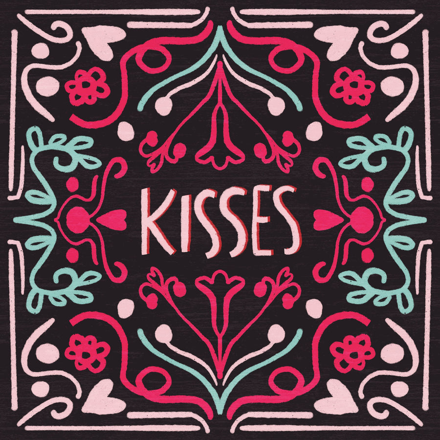 Love Sentiments Kisses Mural Wallpaper