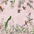 Fields of Birds and Flowers Mural Wallpaper - pure wallpaper artwork