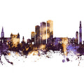 Grenoble Skyline Purple & Gold Mural Wallpaper - pure wallpaper artwork