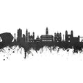 Porto Portugal Skyline Black & White Mural Wallpaper - pure wallpaper artwork