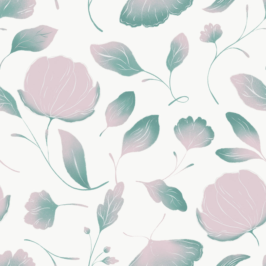 Mysterious Peony Mural Wallpaper