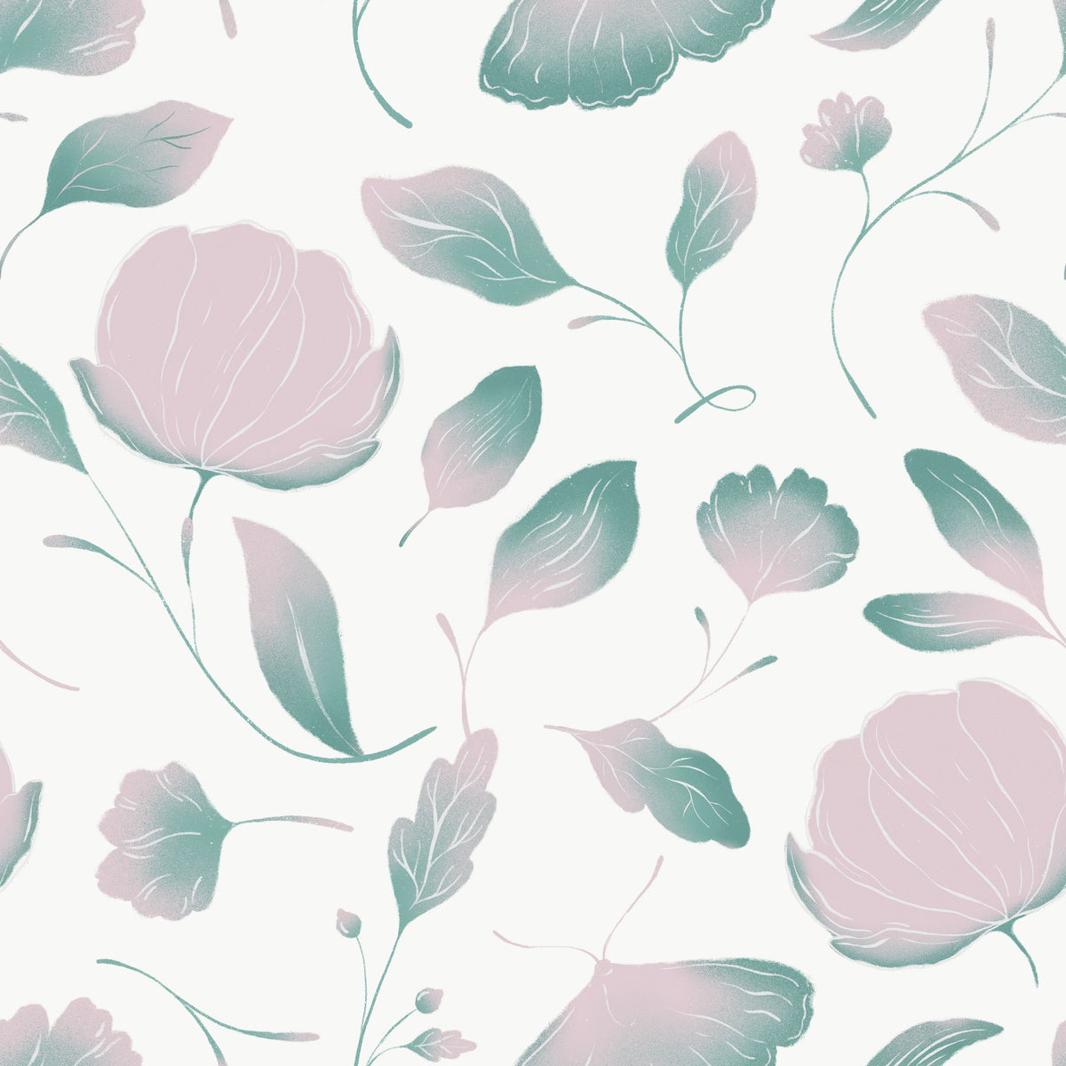Mysterious Peony Mural Wallpaper - pure wallpaper artwork