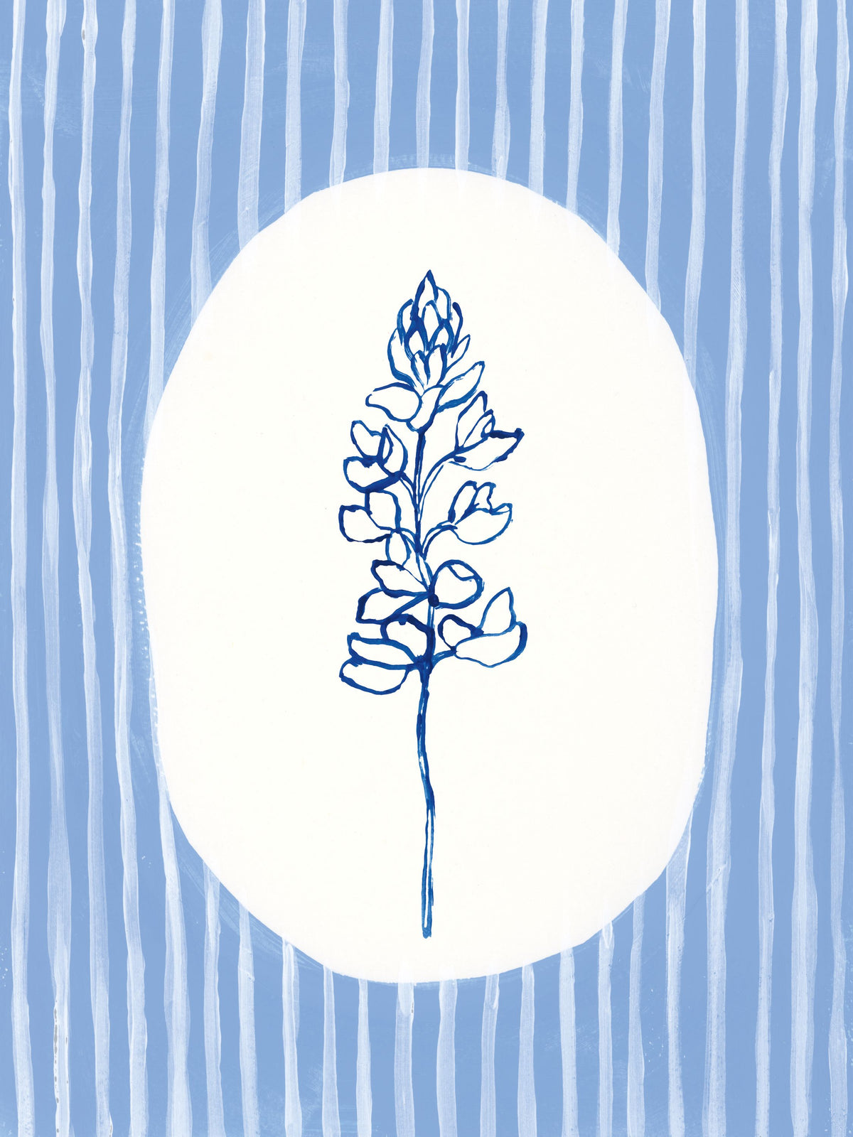 Striped Floral II Mural Wallpaper - pure wallpaper artwork