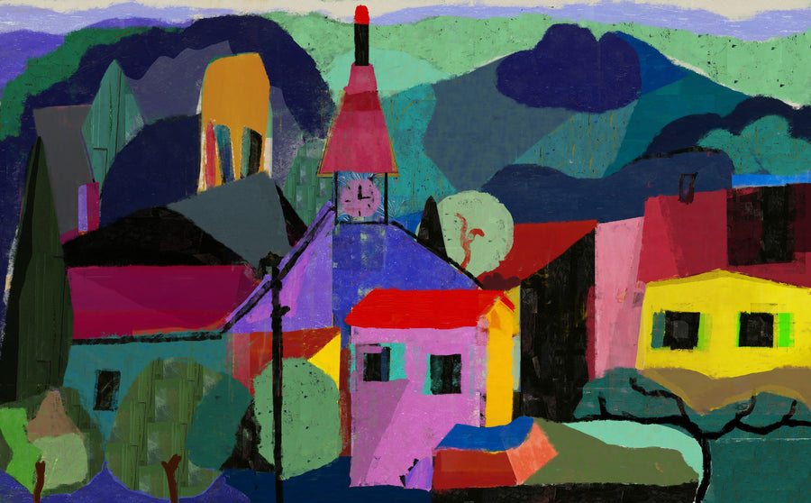 Village Fairytale Mural Wallpaper