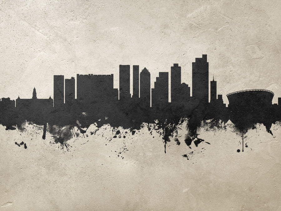 Cape Town Skyline Concrete Mural Wallpaper