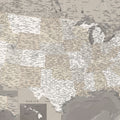 US Map Detailed - Davey Mural Wallpaper - pure wallpaper artwork