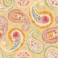 Harvest Paisley Yellow Mural Wallpaper - pure wallpaper artwork
