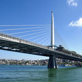 Urban Suspension Bridge Mural Wallpaper - pure wallpaper artwork