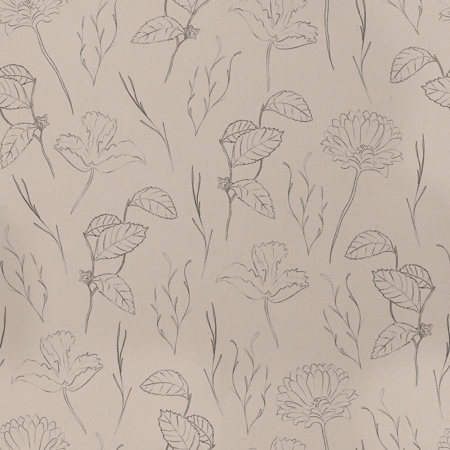 Botanical Study Beige Mural Wallpaper