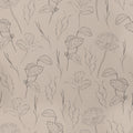 Botanical Study Beige Mural Wallpaper - pure wallpaper artwork