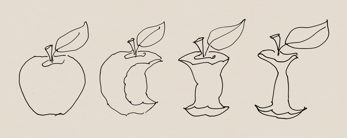 Line Apples Mural Wallpaper - pure wallpaper artwork