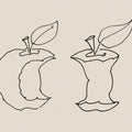 Line Apples Mural Wallpaper - pure wallpaper artwork