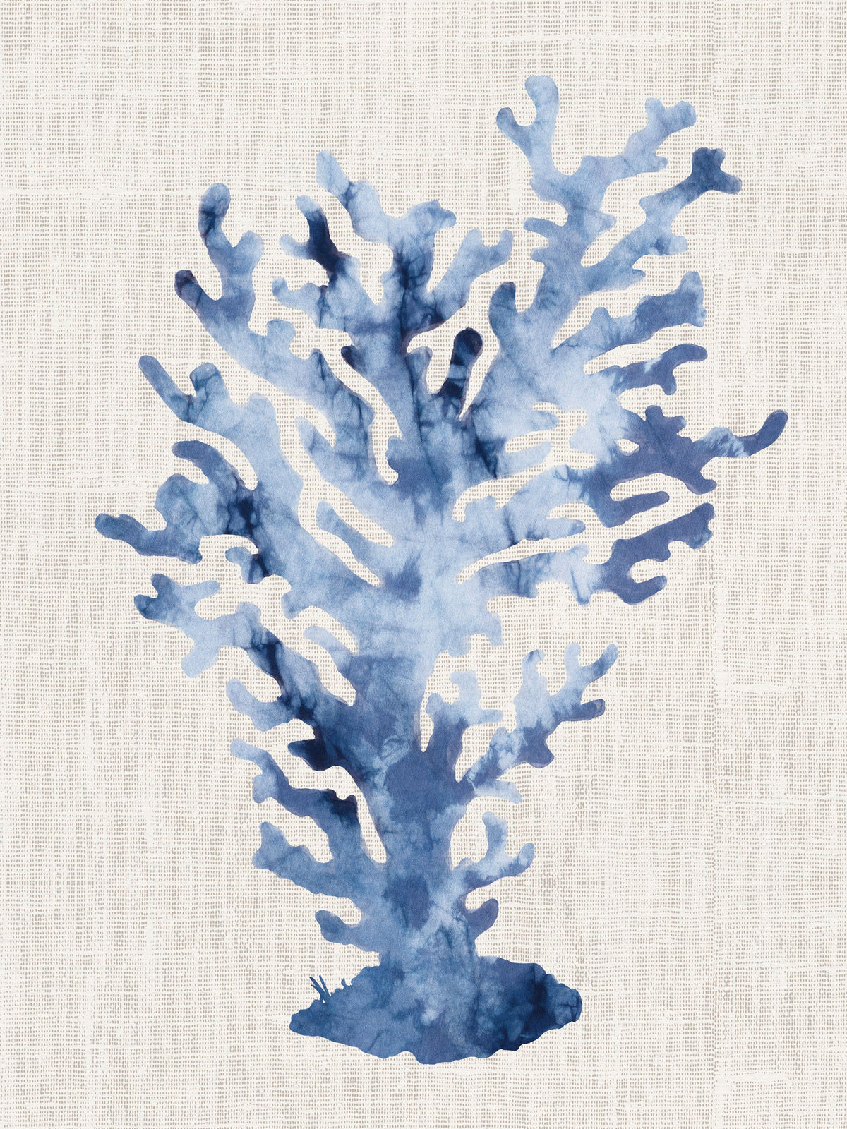 Shibori Coral III on Linen Mural Wallpaper - pure wallpaper artwork