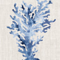 Shibori Coral III on Linen Mural Wallpaper - pure wallpaper artwork