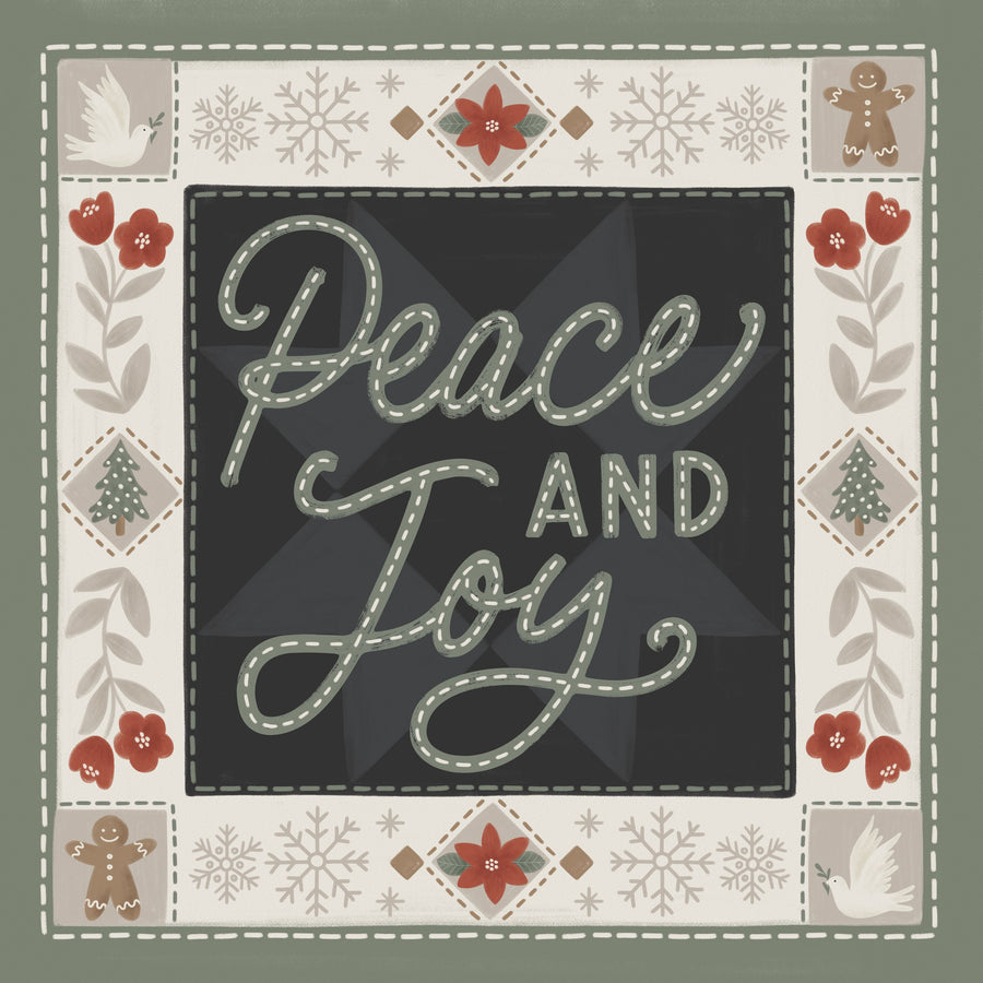 Quilted Christmas III Mural Wallpaper