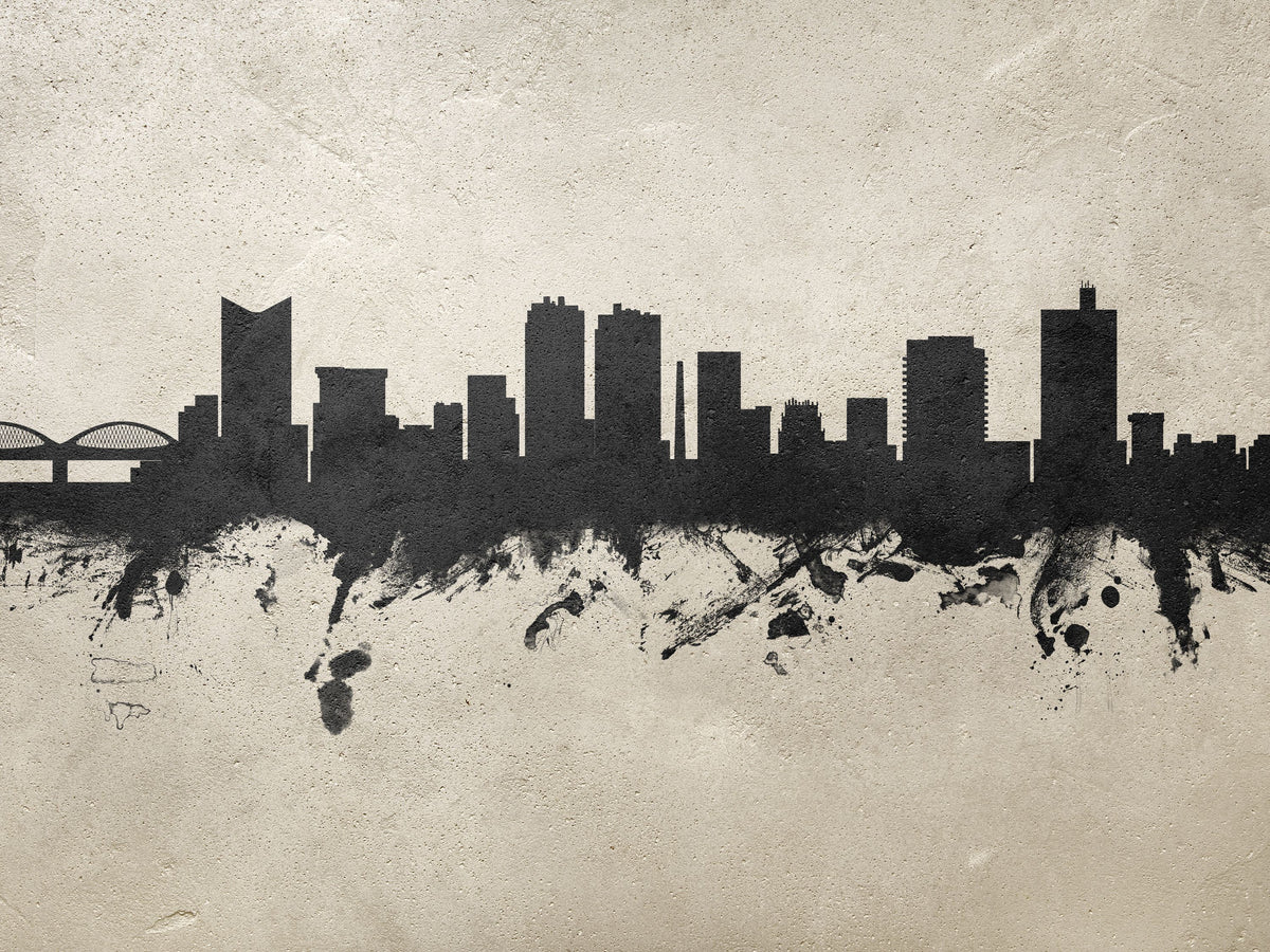 Fort Worth Texas Skyline Concrete Mural Wallpaper - pure wallpaper artwork