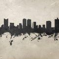 Fort Worth Texas Skyline Concrete Mural Wallpaper - pure wallpaper artwork